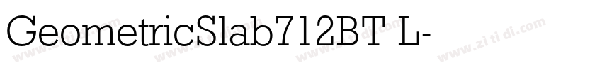 GeometricSlab712BT L字体转换